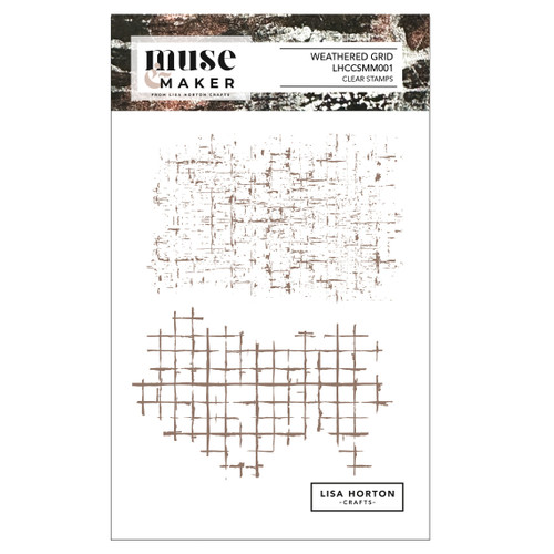 Lisa Horton Crafts Muse & Maker A6 Clear Stamp Set-Weather Grid - A5003MBL-H1HTD - 780627351913